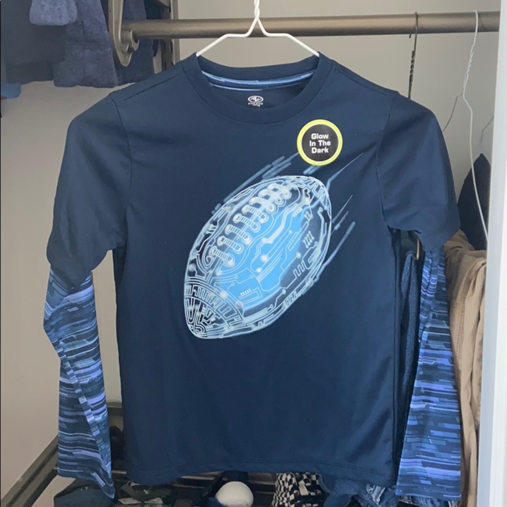 Boys long sleeve moisture wick shirt